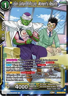 BT19-127 Son Gohan & Piccolo, Moment's Respite