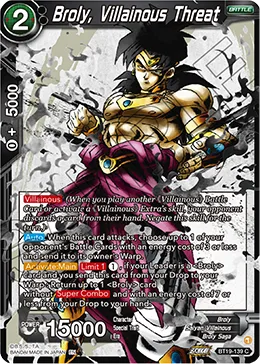 BT19-139 Broly, Villainous Threat