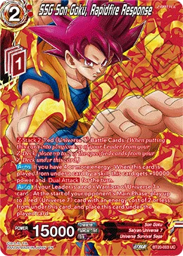BT20-003 SSG Son Goku, Rapidfire Response (Alt art)