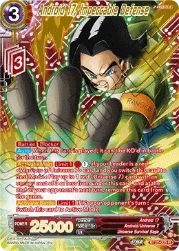 BT20-005 Android 17, Impeccable Defense (Alt art)
