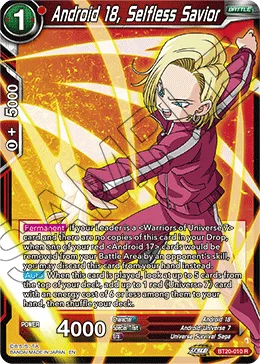 BT20-010 Android 18, Selfless Savior