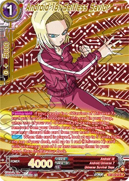 BT20-010 Android 18, Selfless Savior (Alt art)