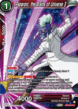 BT20-013 Paparoni, the Brains of Universe 3