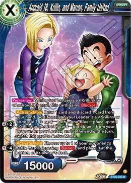 BT20-030 Android 18, Krillin, and Marron, Family United