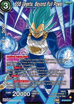 BT20-032 SSB Vegeta, Beyond Full Power