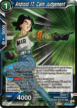 BT20-033 Android 17, Calm Judgement