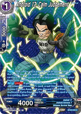 BT20-033 Android 17, Calm Judgement (Alt art)