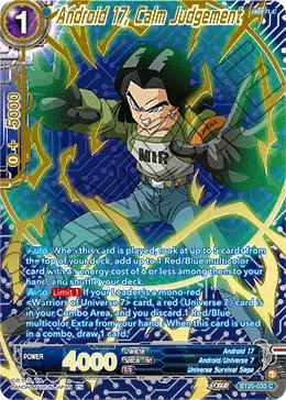 BT20-033 Android 17, Calm Judgement (Alt art)