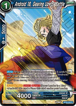 BT20-042 Android 18, Gearing Up for Battle