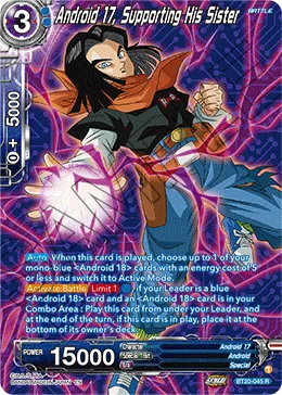 BT20-045 Android 17, Supporting His Sister (Alt art)