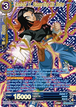 BT20-045 Android 17, Supporting His Sister (Alt art)