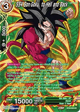 BT20-063 SS4 Son Goku, to Hell and Back (Alt art)