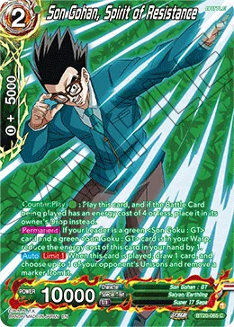 BT20-065 Son Gohan, Spirit of Resistance (Alt art)