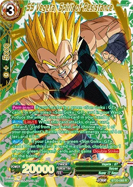 BT20-068 SS Vegeta, Spirit of Resistance (Alt art)
