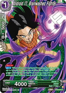 BT20-072 Android 17, Brainwashed Fighter (Alt art)