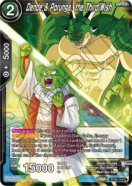 BT20-119 Dende & Porunga, the Third Wish