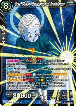 BT20-120 Great Priest, Declaration of Annihilation