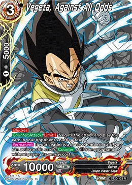 BT20-123 Vegeta, Against All Odds (Alt art)
