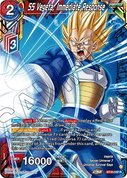 BT20-137 SS Vegeta, Immediate Response