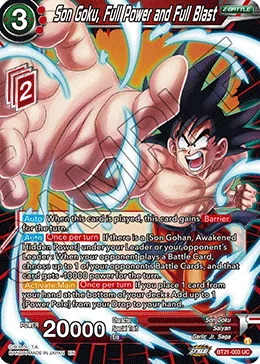 BT21-003 Son Goku, Full Power and Full Blast