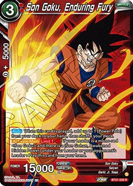 BT21-009 Son Goku, Enduring Fury
