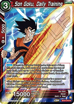 BT21-010 Son Goku, Daily Training