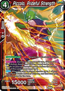 BT21-014 Piccolo, Prideful Strength