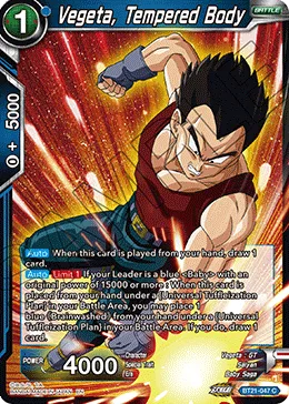 BT21-047 Vegeta, Tempered Body