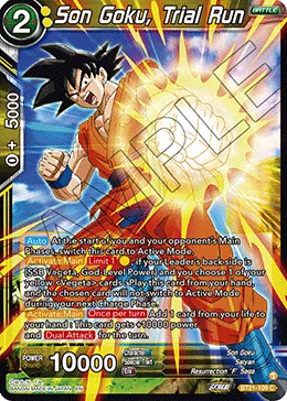 BT21-109 Son Goku, Trial Run