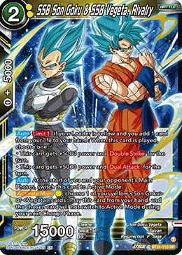 BT21-110 SSB Son Goku & SSB Vegeta, Rivalry