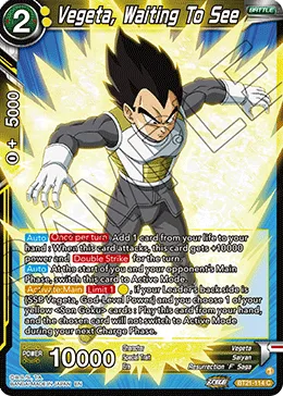 BT21-114 Vegeta, Waiting To See