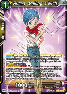 BT21-118 Bulma, Making a Wish