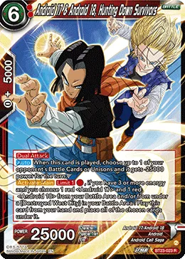 BT23-023 Android 17 & Android 18, Hunting Down Survivors