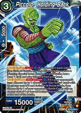 BT23-050 Piccolo, Holding Back