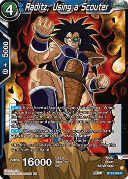 BT23-056 Raditz, Using a Scouter