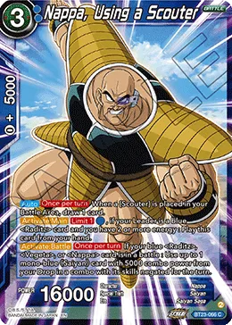 BT23-066 Nappa, Using a Scouter