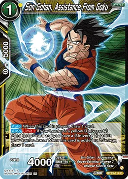 BT23-114 Son Gohan, Assistance From Goku