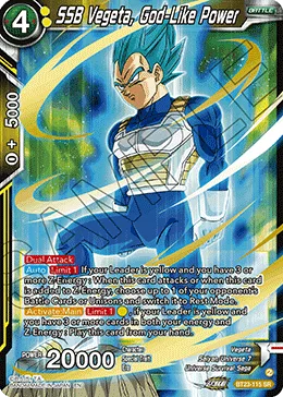 BT23-115 SSB Vegeta, God-Like Power