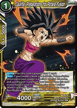 BT23-126 Caulifla, Preparations for Potara-Fusion