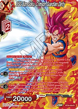 BT24-004 SSG Son Goku, Crimson Guardian Deity (Alt art)