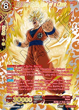 BT24-010 SS Son Goku, End of a Clash (Alt art)