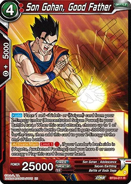 BT24-011 Son Gohan, Good Father
