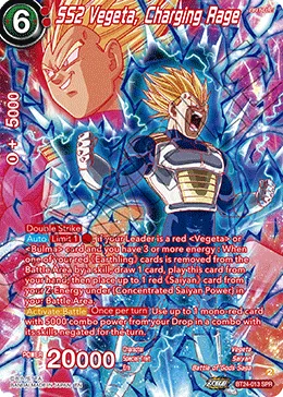 BT24-013 SS2 Vegeta, Charging Rage (Alt art)