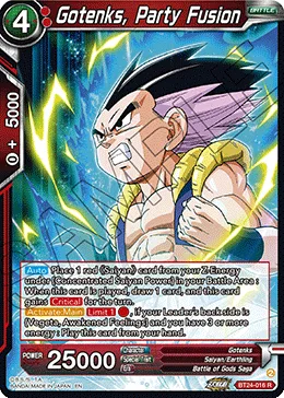 BT24-016 Gotenks, Party Fusion
