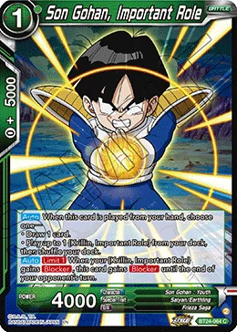 BT24-064 Son Gohan, Important Role