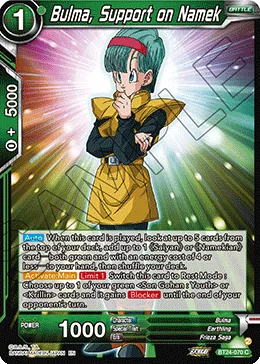 BT24-070 Bulma, Support on Namek