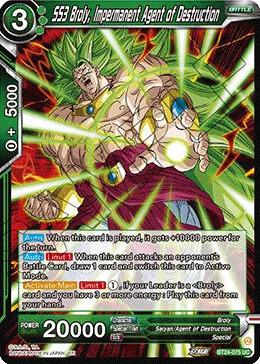 BT24-075 SS3 Broly, Impermanent Agent of Destruction