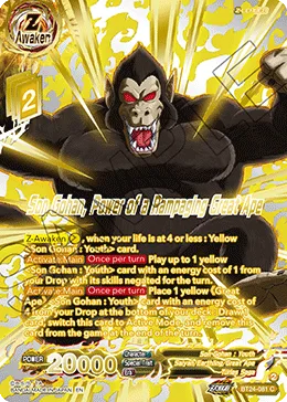 BT24-081 Son Gohan, Power of a Rampaging Great Ape (Alt art)