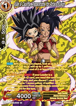 BT24-107 Kale & Caulifla, Preparations for Potara-Fusion (Alt art)
