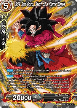 BT24-116 SS4 Son Goku, Start of a Fierce Battle (Alt art)